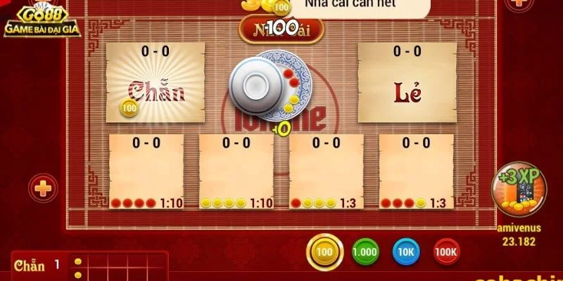 Xóc đĩa tài xỉu GO88 có ba loại cược chính.